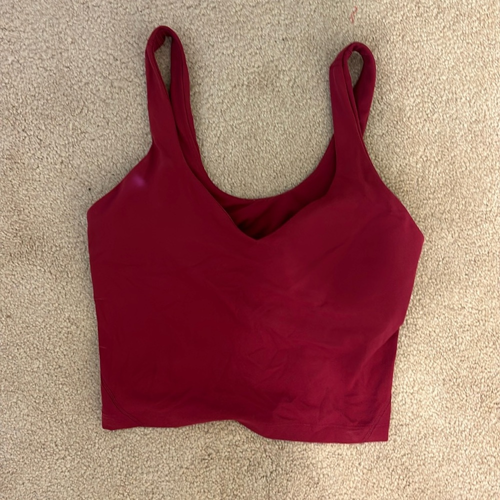 Women's Burgundy Tank Crop Top
